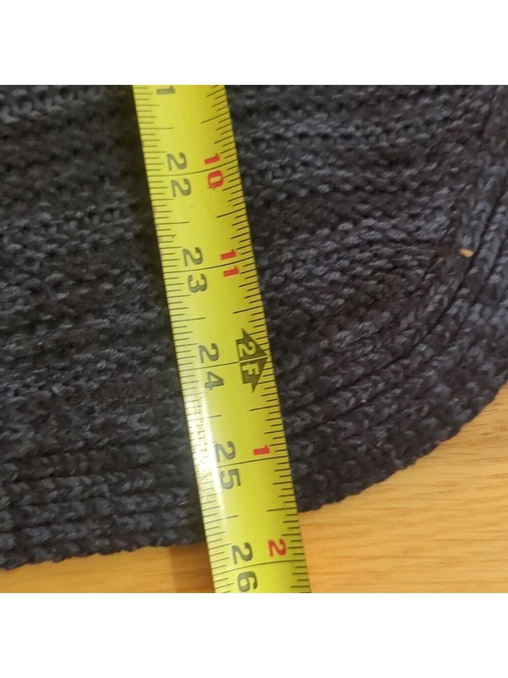 Quinn V Neck Blue Textured Knit Sweater Medium - Picture 9 of 11